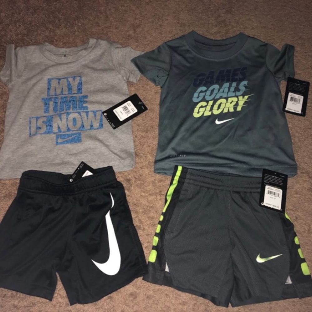 NWT Nike 2T Boy Bundle 2 Shirts 2 Shorts